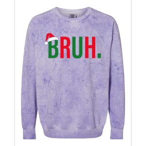 Funny Christmas Bruh Xmas Bruh Colorblast Crewneck Sweatshirt