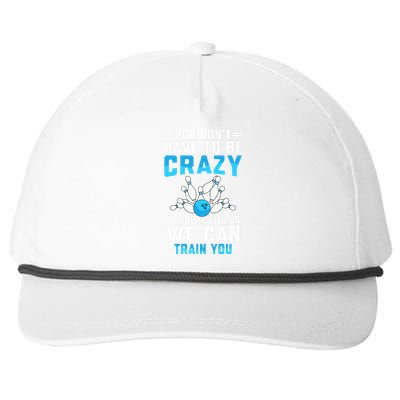 Funny Crazy Bowling Cute Bowler Player Boy Girl Snapback Five-Panel Rope Hat