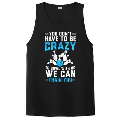 Funny Crazy Bowling Cute Bowler Player Boy Girl PosiCharge Competitor Tank