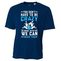 Funny Crazy Bowling Cute Bowler Player Boy Girl Cooling Performance Crew T-Shirt