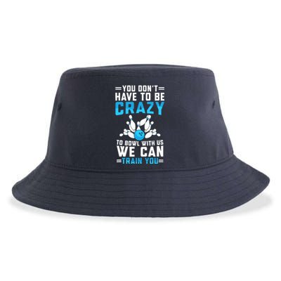 Funny Crazy Bowling Cute Bowler Player Boy Girl Sustainable Bucket Hat