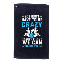 Funny Crazy Bowling Cute Bowler Player Boy Girl Platinum Collection Golf Towel