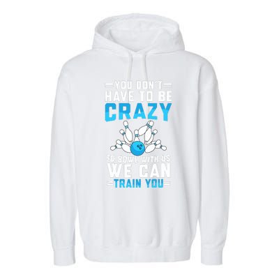 Funny Crazy Bowling Cute Bowler Player Boy Girl Garment-Dyed Fleece Hoodie