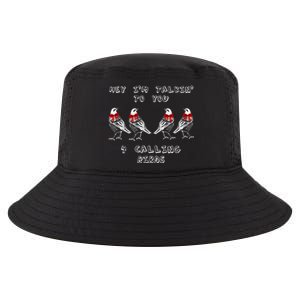 Four Calling Birds Funny Twelve Days Of Christmas Gift Cool Comfort Performance Bucket Hat