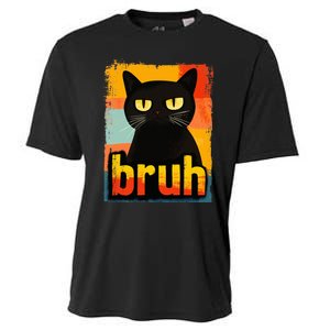 Funny Cat Bruh For Teens Meme Graphic Cooling Performance Crew T-Shirt