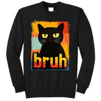 Funny Cat Bruh For Teens Meme Graphic Tall Sweatshirt