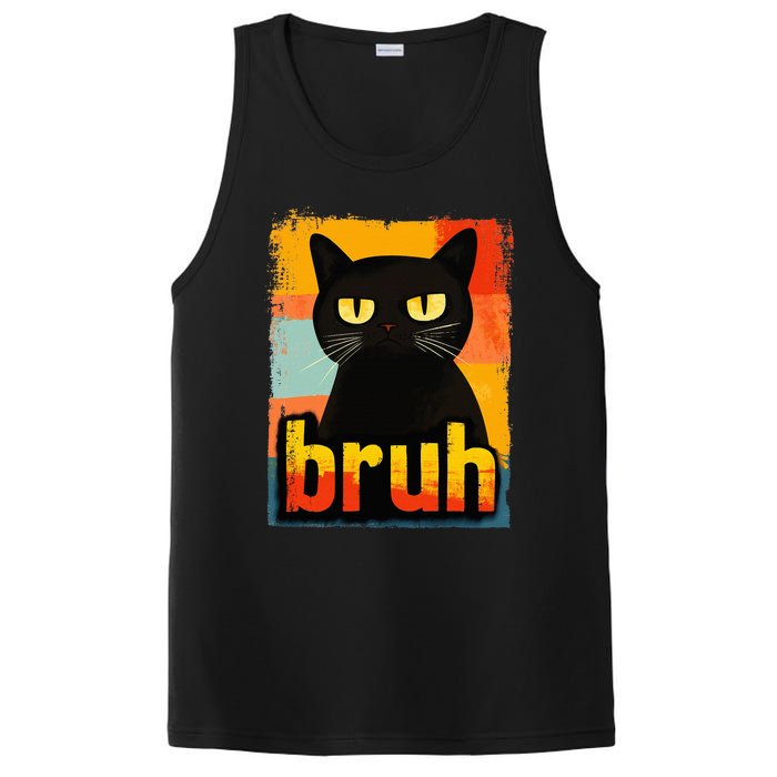 Funny Cat Bruh For Teens Meme Graphic PosiCharge Competitor Tank