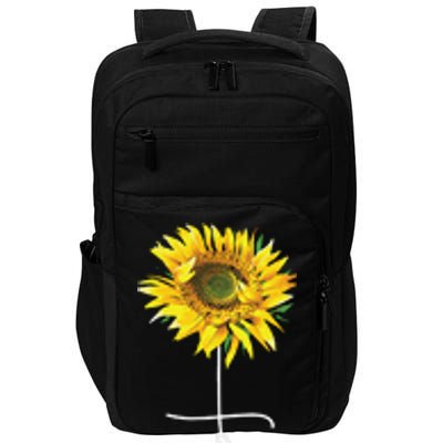 Faith Cross Bible Christian Religious Sunflower Impact Tech Backpack