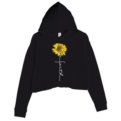 Faith Cross Bible Christian Religious Sunflower Crop Fleece Hoodie