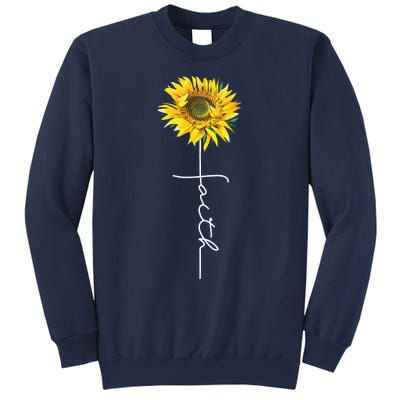 Faith Cross Bible Christian Religious Sunflower Sweatshirt