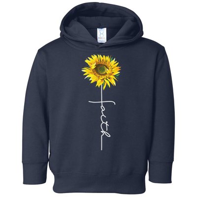 Faith Cross Bible Christian Religious Sunflower Toddler Hoodie