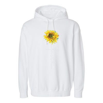 Faith Cross Bible Christian Religious Sunflower Garment-Dyed Fleece Hoodie