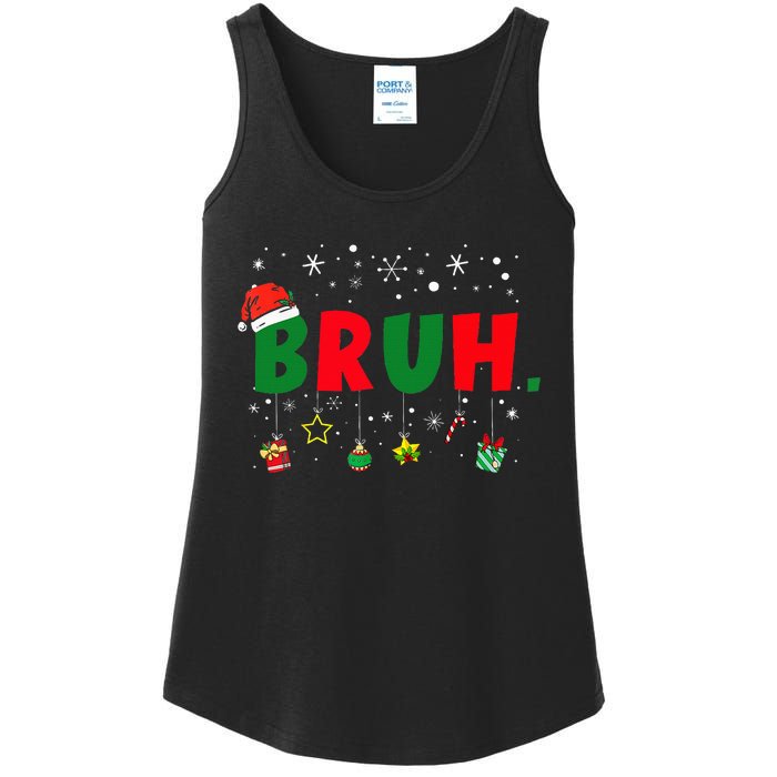 Funny Christmas Bruh Xmas Bruh Matching Ladies Essential Tank