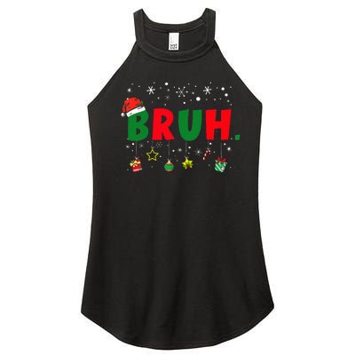 Funny Christmas Bruh Xmas Bruh Matching Women's Perfect Tri Rocker Tank