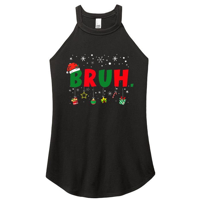 Funny Christmas Bruh Xmas Bruh Matching Women's Perfect Tri Rocker Tank