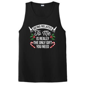 Funny Christmas Being Related To Me Is Gift For Family Joke Gift PosiCharge Competitor Tank