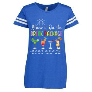 Funny Cruise Blame It On The Drink Package Family Cruising Tank Top Enza Ladies Jersey Football T-Shirt