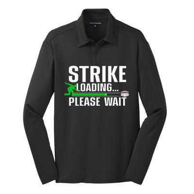 funny Cool Bowling Art For Bowler Bowling Player Silk Touch Performance Long Sleeve Polo