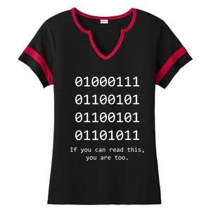 Funny Computer Binary Code Programmer Developer Geek Gift Great Gift Ladies Halftime Notch Neck Tee