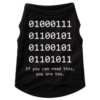 Funny Computer Binary Code Programmer Developer Geek Gift Great Gift Doggie Tank