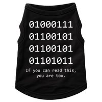 Funny Computer Binary Code Programmer Developer Geek Gift Great Gift Doggie Tank