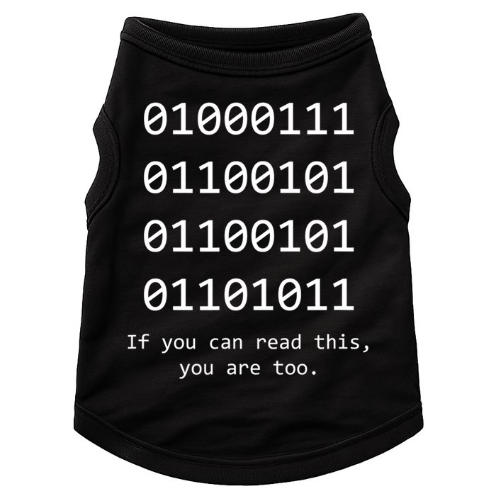 Funny Computer Binary Code Programmer Developer Geek Gift Great Gift Doggie Tank