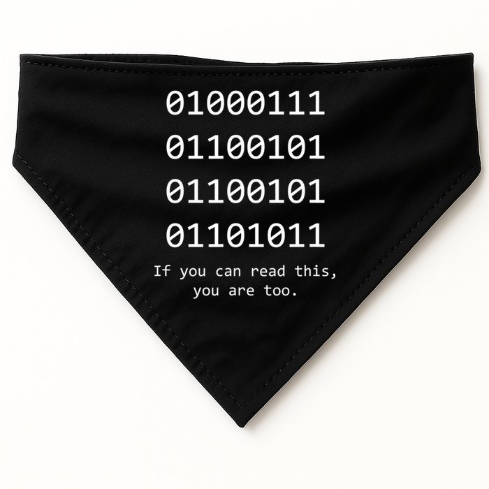 Funny Computer Binary Code Programmer Developer Geek Gift Great Gift USA-Made Doggie Bandana
