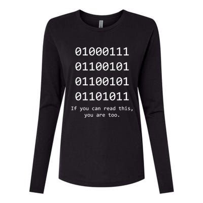 Funny Computer Binary Code Programmer Developer Geek Gift Great Gift Womens Cotton Relaxed Long Sleeve T-Shirt