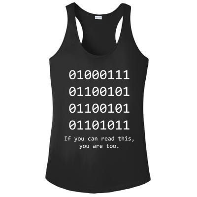 Funny Computer Binary Code Programmer Developer Geek Gift Great Gift Ladies PosiCharge Competitor Racerback Tank