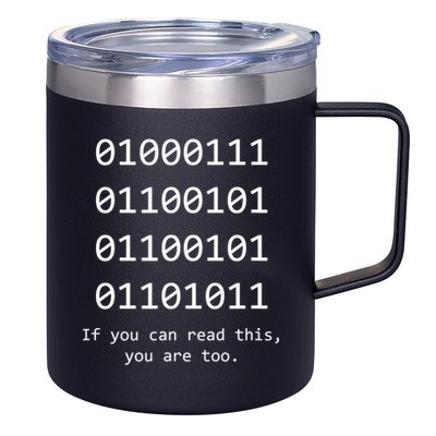 Funny Computer Binary Code Programmer Developer Geek Gift Great Gift 12oz Stainless Steel Coffee Mug