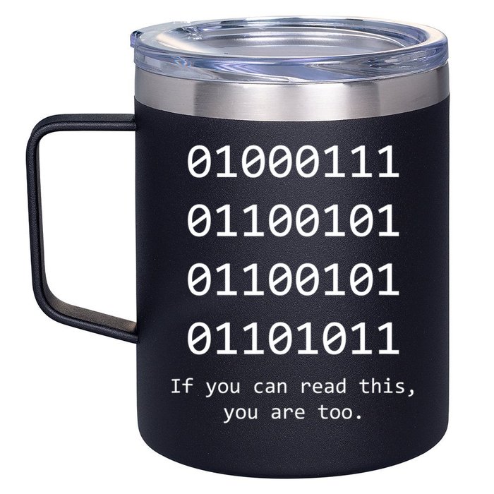 Funny Computer Binary Code Programmer Developer Geek Gift Great Gift 12oz Stainless Steel Coffee Mug