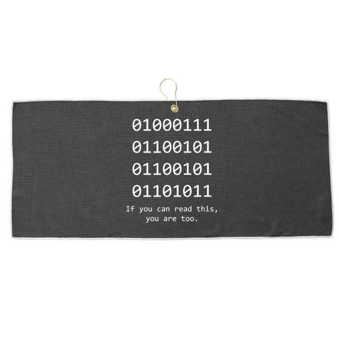 Funny Computer Binary Code Programmer Developer Geek Gift Great Gift Large Microfiber Waffle Golf Towel