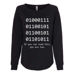 Funny Computer Binary Code Programmer Developer Geek Gift Great Gift Womens California Wash Sweatshirt