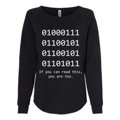 Funny Computer Binary Code Programmer Developer Geek Gift Great Gift Womens California Wash Sweatshirt