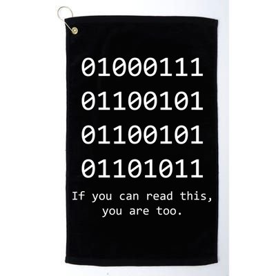 Funny Computer Binary Code Programmer Developer Geek Gift Great Gift Golf Towel