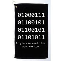 Funny Computer Binary Code Programmer Developer Geek Gift Great Gift Golf Towel