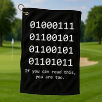 Funny Computer Binary Code Programmer Developer Geek Gift Great Gift Golf Towel