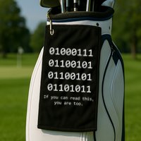 Funny Computer Binary Code Programmer Developer Geek Gift Great Gift Golf Towel