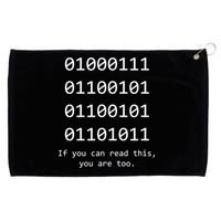 Funny Computer Binary Code Programmer Developer Geek Gift Great Gift Grommeted Golf Towel
