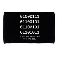 Funny Computer Binary Code Programmer Developer Geek Gift Great Gift Microfiber Hand Towel