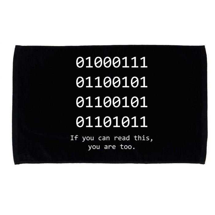 Funny Computer Binary Code Programmer Developer Geek Gift Great Gift Microfiber Hand Towel