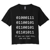 Funny Computer Binary Code Programmer Developer Geek Gift Great Gift Crop Top