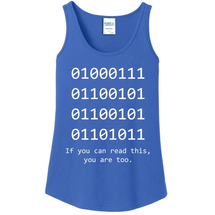 Funny Computer Binary Code Programmer Developer Geek Gift Great Gift Ladies Essential Tank