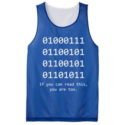 Funny Computer Binary Code Programmer Developer Geek Gift Great Gift Mesh Reversible Basketball Jersey Tank