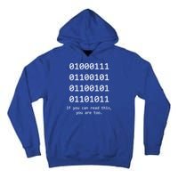 Funny Computer Binary Code Programmer Developer Geek Gift Great Gift Tall Hoodie
