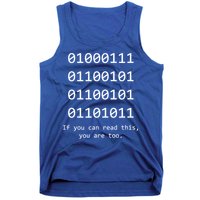 Funny Computer Binary Code Programmer Developer Geek Gift Great Gift Tank Top