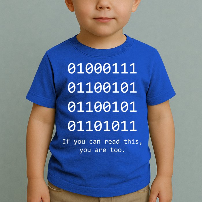 Funny Computer Binary Code Programmer Developer Geek Gift Great Gift Toddler T-Shirt