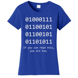 Funny Computer Binary Code Programmer Developer Geek Gift Great Gift Women's T-Shirt