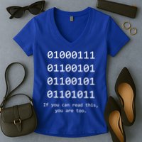 Funny Computer Binary Code Programmer Developer Geek Gift Great Gift Women's V-Neck T-Shirt