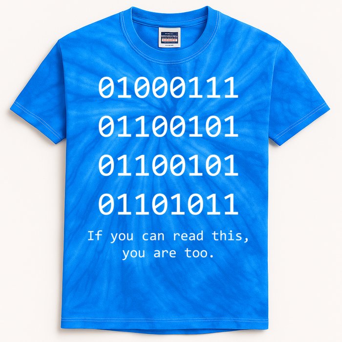 Funny Computer Binary Code Programmer Developer Geek Gift Great Gift Kids Tie-Dye T-Shirt
